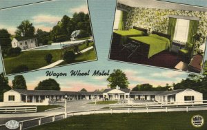 PC CPA US, VA, ALEXANDRIA, WAGON WHEEL MOTEL, Vintage Postcard (b17106)