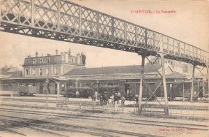 France Luneville Passerelle Train Station Railway vintage postcard C324
