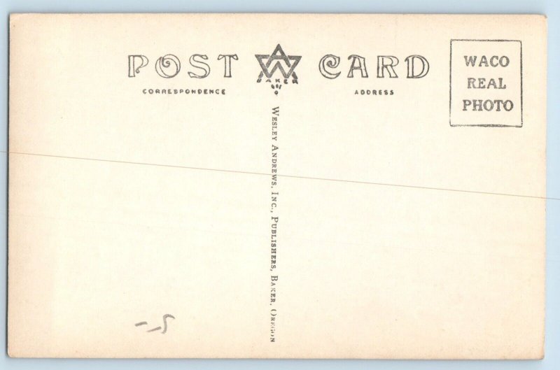 Newport Oregon OR Postcard RPPC Photo Cape Foul Weather Jump Off Joe c1940's