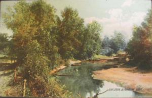 Burlington IA Creek c1910 Postcard