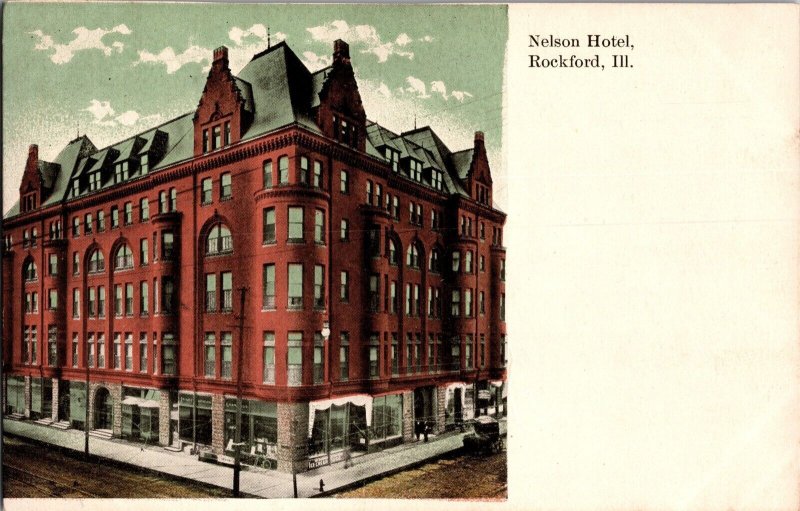 View Nelson Hotel Rockford IL Vintage Postcard N44