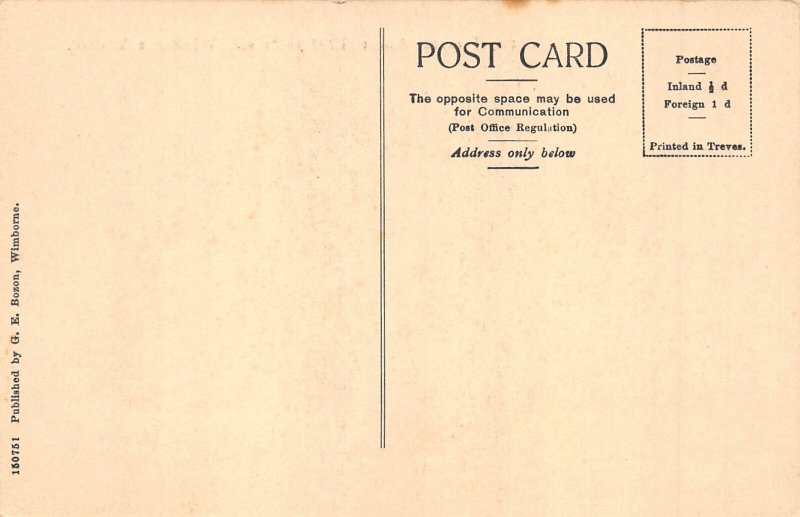 B055 England Old Saxon Treasure Chest Wimborne Minster vintage postcard