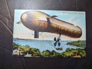 Mint USA Zeppelin Airship Aviation Postcard Motor Driven War Airship