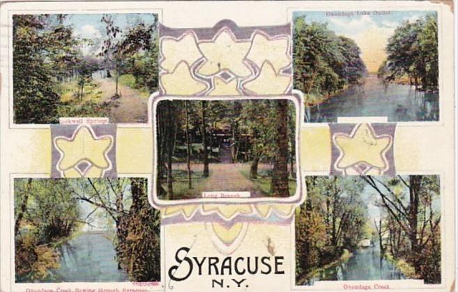 New York Syracuse Rockwell Springs Onondaga Lake Outlet & Onondaga Creek 1915