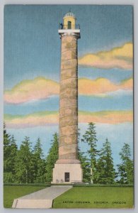 Astoria Oregon~Astor Column~Vintage Postcard 