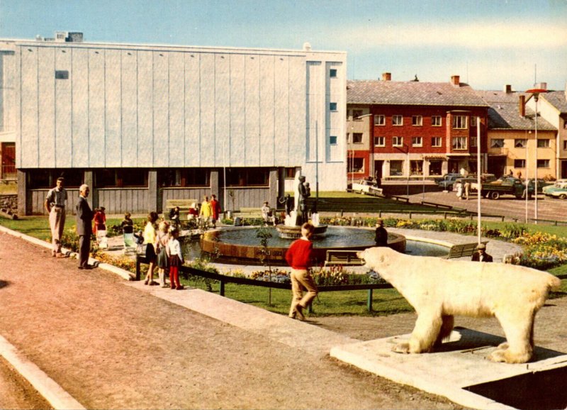 Norway Hammerfest Part Of Town At The Fountain