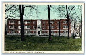 c1905 Classical Hall Drury College Exterior Field Springfield Missouri Postcard