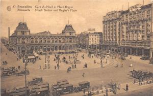 B93598 bruxelles gare du nord et place rogier belgium