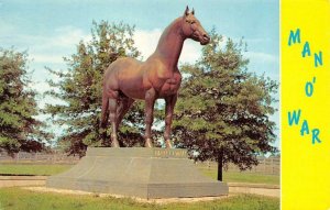 LEXINGTON, Kentucky KY   Race Horse MAN O'WAR STATUE~Faraway Farm  1969 Postcard