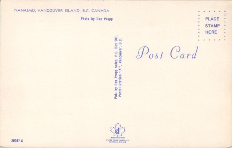 Nanaimo BC British Columbia S. Madill Indigenous Carving Vintage Postcard D64