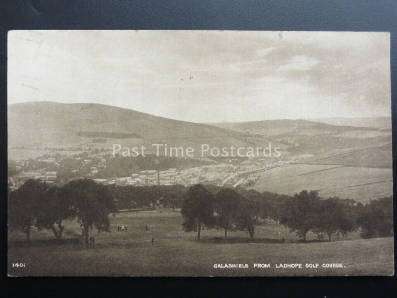 Scotland: Galashiels from LADHOPE GOLF COURSE c1936 by A.R.Edwards