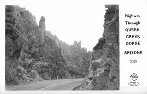 1940s Queen Creek Gorge Arizona Highway Frasher RPPC real photo 12744