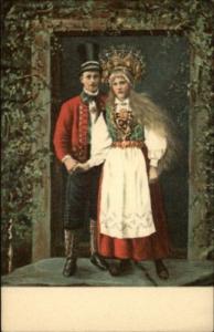 Norway Wedding c1910 Postcard