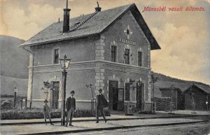 Monosbel Hungary Train Station Railroad Depot Vintage Postcard AA1627