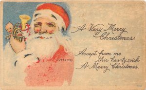 G73/ Santa Claus Christmas Postcard c1910 Gossaway Signed Jester 9