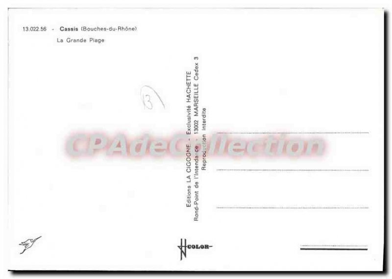 Modern Postcard Cassis La Grande Plage