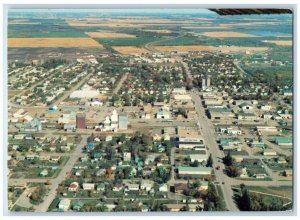 c1950's Aerial View of Tisdale Looking North Saskatchewan Canada Postcard