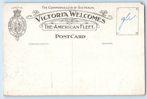 Victoria Australia Postcard Princes Bridge on Yarra River Melbourne c1910