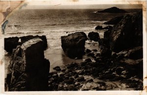 CPA QUIBERON - La cote sauvage vers Port Rideon et l'Ile (431490)