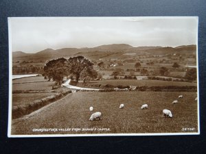 Shropshire CHURCHSTOKE VALLEY from Bishop's Castle c1940s RP Postcard