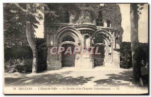 Old Postcard Orleans L & # 39hotel City Garden and the Chapel St Jacques