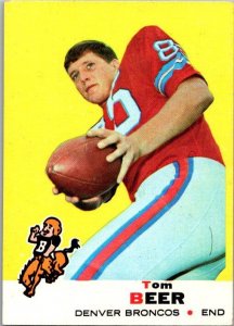 1969 Topps Football Card Tom Beer Denver Broncos sk5441