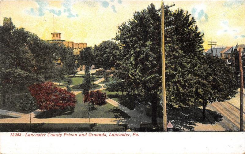 Lancaster Pennsylvania~Lancaster County Prison & Grounds~c1905 Postcard