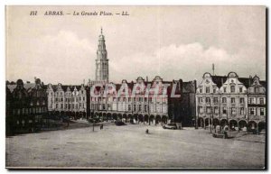 Arras Old Postcard The grand place