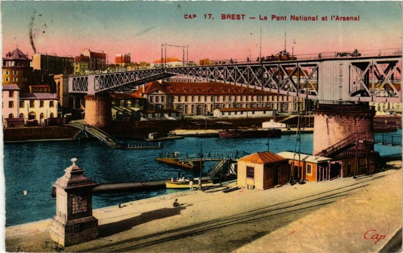 CPA Finistere BREST Pont National et l'Arsenal (982278)