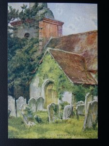Hampshire New Forest BROCKENHURST CHURCH Artist W.Tyndale c1904 Postcard