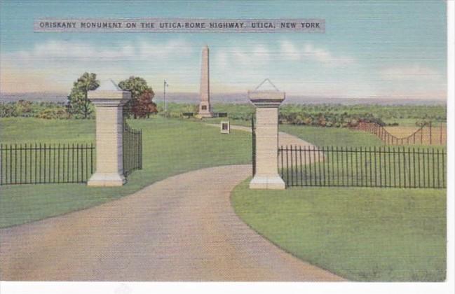 New York Utica Oriskany Monument On The Utica-Rome Highway 1939