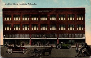 Postcard Madgett Block in Hastings, Nebraska