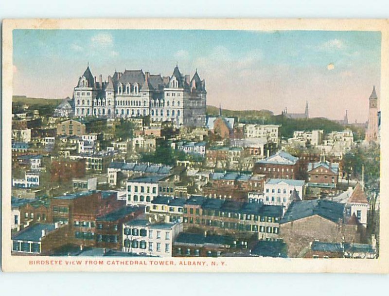 Unused W-Border AERIAL VIEW OF CITY Albany New York NY L4878