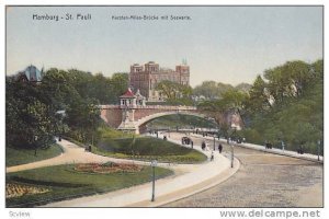 Kersten-Miles-Brucke Mit Seewarte, St. Pauli, Hamburg, Germany, 1900-1910s