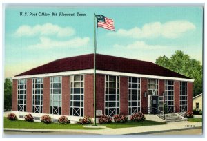 c1940 U.S. Post Office Exterior Building Mt. Pleasant Tennessee Vintage Postcard