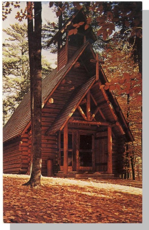 Grayling, Michigan/MI Postcard, Chapel In The Pines