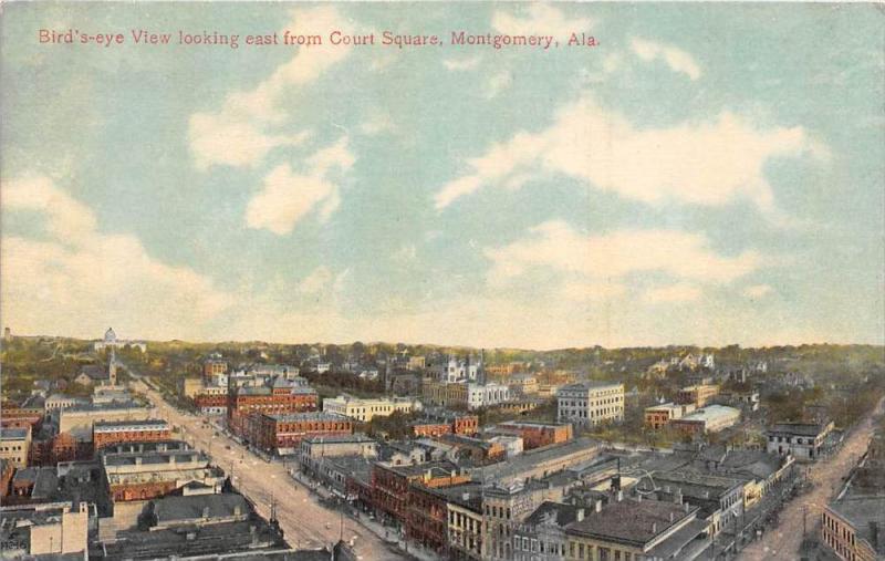 8646 Aerial view Montgomery AL looking east from Court Square