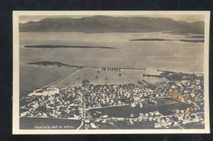 RPPC REYKIJVIK ICELAND LOFTINU BIRDSEYE VIEW VINTAGE REAL PHOTO POSTCARD