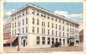 Marble Hall Hotel, Union National Bank Mt Carmel, Pennsylvania PA  