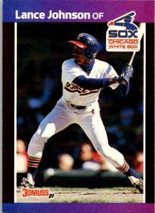 1989 Donruss Baseball Card Lance Johnson Chicago White Sox sk9135