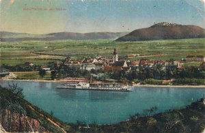 Germany sail & navigation themed postcard paddle steamer pier sailing vessel