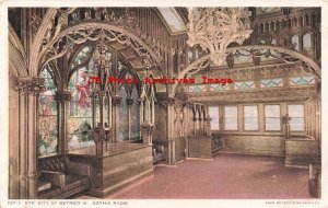 Steamer City of Detroit III Gothic Room Interior, Detroit Publishing No 70713