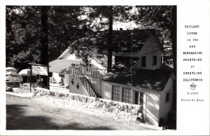 Frasher's Fotos RPPC Skyland Lodge San Bernardino Mountains Crestline California