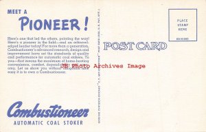 Advertising Linen Postcard, Combustioneer Automatic Coal Stoker