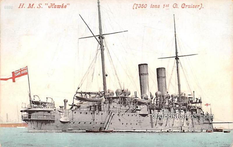 HMS Hawke Military Battleship Unused 