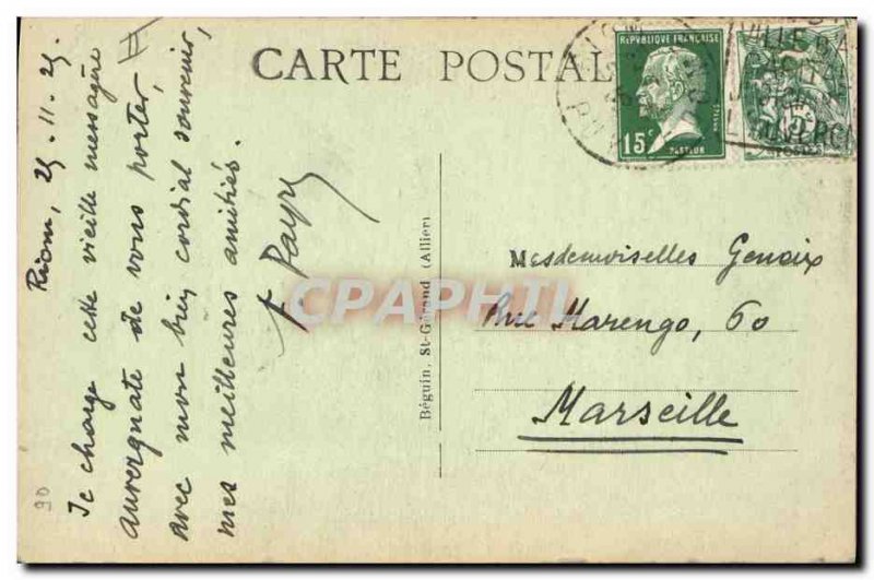 Old Postcard Folklore Knitter Auvergne Auvergne