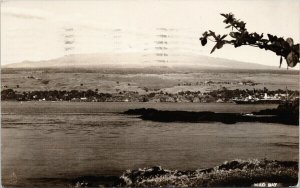 Hilo Bay HI Hawaii Steamship 'M' c1925 Real Photo Postcard G84