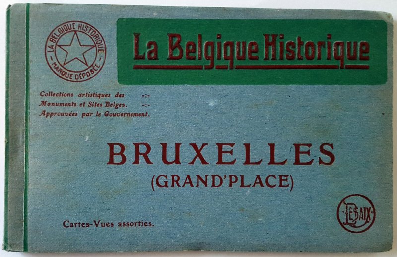 VINTAGE 12 POSTCARDS ALBUM GRAND'PLACE - BRUSSELS. Printer: Desaix. UNUSED!!!