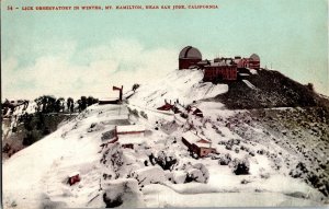 Lick Observatory in Winter, Mt Hamilton San Jose CA c1909 Vintage Postcard L78