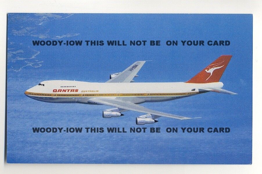 ac213 Quantas Airways Boeing 747B Airline Issued postcard Other